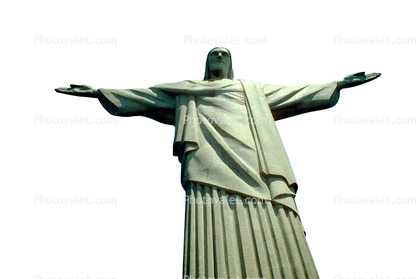 Cristo Redentor, Christ the Redeemer, statue, landmark, Jesus Christ, photo-object, object, cut-out, cutout