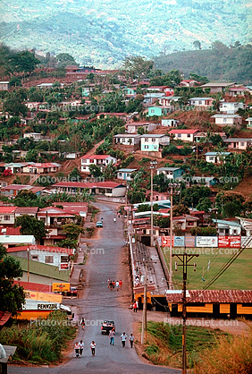 Homes, houses, buildings, street, Naranjo, Costa Rica