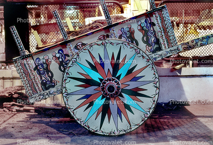 Cart, cartwheel, wagonwheel, ornate, San Jose, Round, Circular, Circle