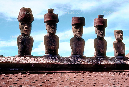 Easter Island, Statue, Moai, Face, Rock, Stone, Rapa Nui National Park, landmark