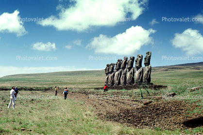 Moai, Rock, Stone, Rapa Nui National Park, Easter Island, Statue, landmark