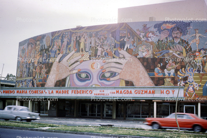 Mural, art, artwork, Universidad Nacional Aut?noma de M?xico, National Autonomous University of Mexico, March 1967