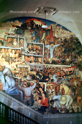 Painting, Mural, Chapultepec Castle, Castillo de Chapultepec, building