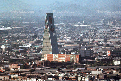 Banobras Tower, A-Frame building, Tlateloloco, triangle, office building, cityscape, landmark, November 1966, 1960s