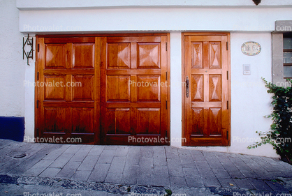 Garage Door, Entrance, Doorway, Wooden Entryway