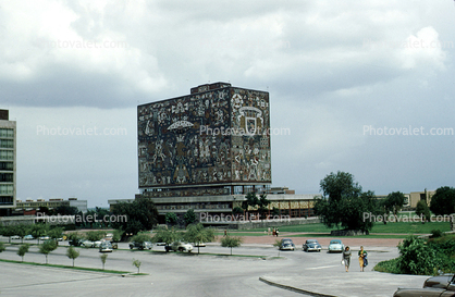 Tile Mural, Tilework, Universidad Nacional Autonoma de Mexico, National Autonomous University of Mexico, 1950s