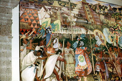 Mural, Wall Painting, Chapultepec Castle, Castillo de Chapultepec