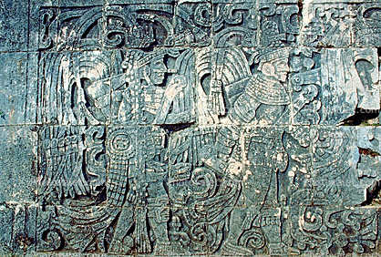 Carving, Stone, bar-Relief, Figure, Chichen Itza