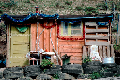 Christmas Decorations, Shack, Tires