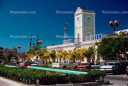 Clock Tower, Cars, Cabo San Lucas
