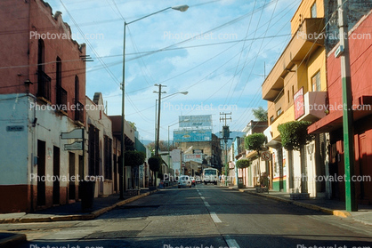 Downtown Streets, Buildings, Bus, Cuernavaca