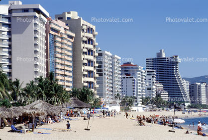 Beach, Sand, Hotels, Acapulco