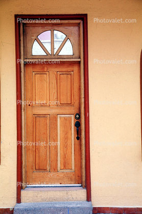 Wooden Door, doorway, entrance, steps