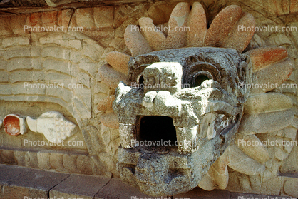 statue, statuary, gargoyle, dragon, creature, teeth, art, artform, Teotihuacan