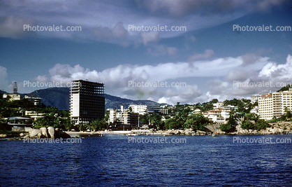 Skyline, cityscape, buildings, bay, Acapulco