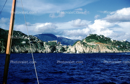 cliffs, hills, shoreline, shore, bay, Acapulco