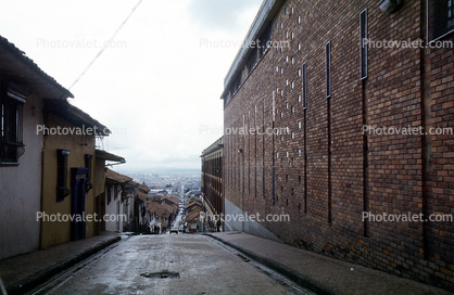 street, brick walls, Bogota, city