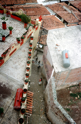 alley, rooftops, alleyway, Bogota