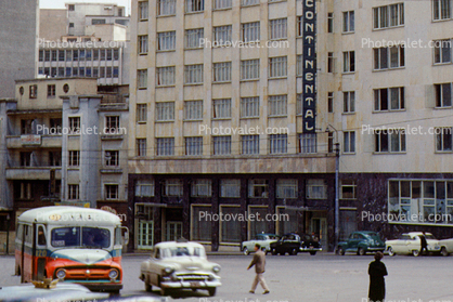 Continental Hotel, building, cars