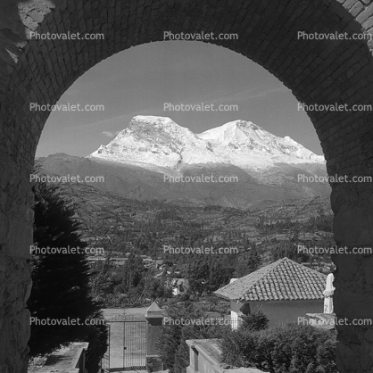 Snow Mountain Peaks, arch, Andes