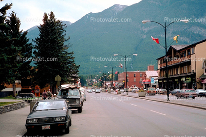 Banff Avenue, cars, automobiles, vehicles, 1960s