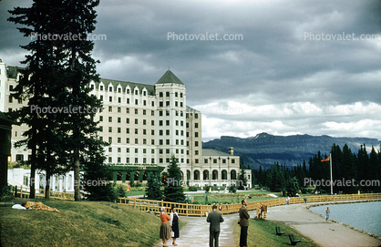 Building, Chateau Lake Louise Hotel, Banff, 1950s