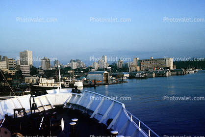 Vancouver, Skyline, Buildings, Docks, Ships Bow