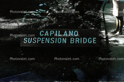 Capilano Suspension Bridge, signage, Vancouver