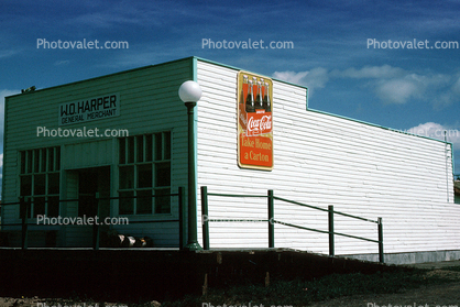 Coca Cola Sign, WO. Harper, General Merchant, Store, Log Cabin, Building, Walter Wright Pioneer Village, Dawson Creek