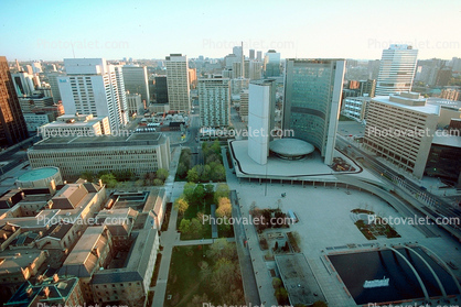City Hall Plaza, Toronto Skyline, buildings, Cityscape