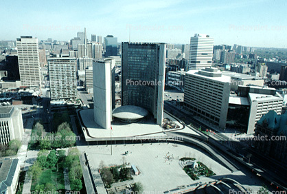 City Hall, Toronto Skyline buildings, Cityscape, 4 May 1985