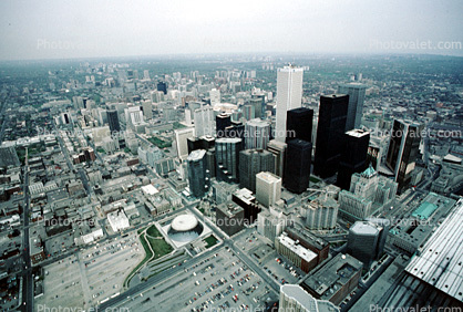 Cityscape, Toronto skyline, building, downtown, skyscrapers, 4 May 1985