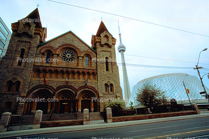 Saint Andrew's Presbyterian Church, Romanesque Revival, Downtown, Roy Thomson Hall, 4 May 1985