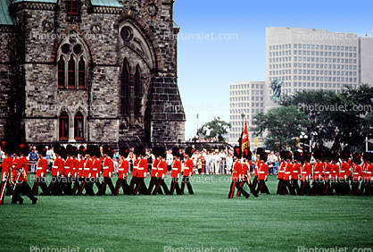 Palace Guards, marching, Parliament Building, Government