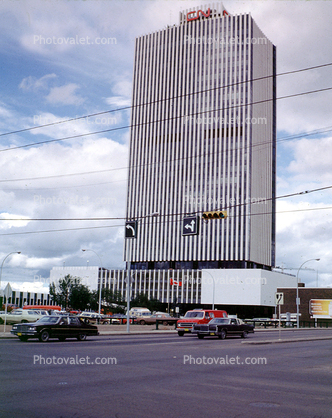 Canadian Northern Building, skyscraper, cars, August 1978
