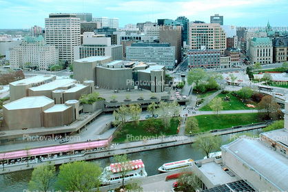 The Rideau Canal, Waterway, skyline, cityscape, buildings, boats
