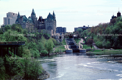 Ottawa River, Canal Locks, skyline