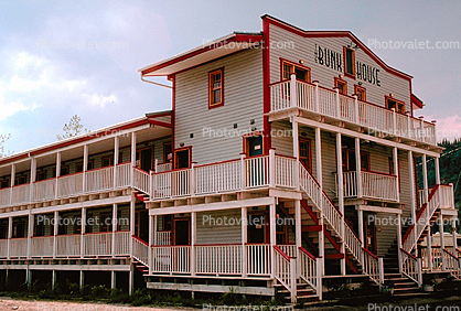 Bunk House, Housing, Stairs, Balcony, Dawson City