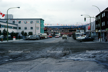 Whitehorse, flag banners