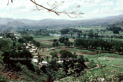 Sigatoka Valley, Village, Mountains, Hills