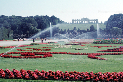 Water Fountain, aquatics, Gloriette, Schonbrunn Palace, Gardens, Vienna
