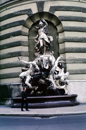 statue, statuary, Fountain, woman, female, Vienna