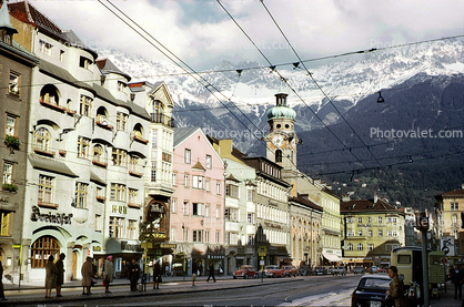 Buildings, Mountains, City, Town, Alps, Innsbruck