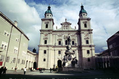 Salzburg Cathedral, Roman Catholic, building, statue