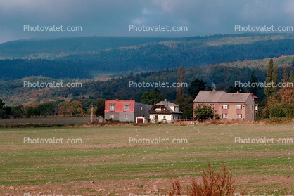 Countryside, homes, houses, buildings, fields