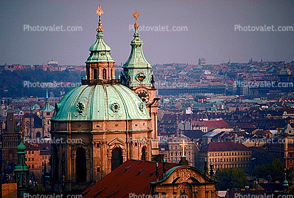 Church of Saint Nicholas, Baroque, building, Skyline, dome, Prague