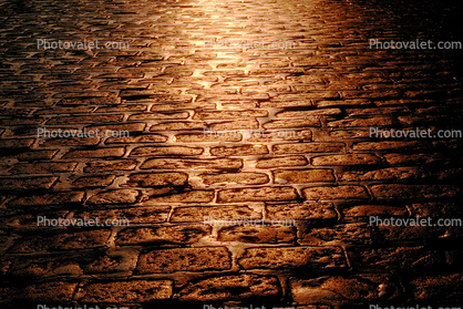 cobblestone street, brick