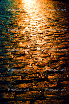 cobblestone street, brick, Prague