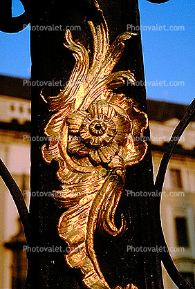 Ornate Gate, Wrought Iron, decorative, Hradcany Castle, Prague