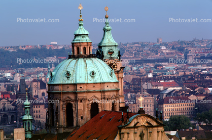 Church of Saint Nicholas, building, dome, Prague
